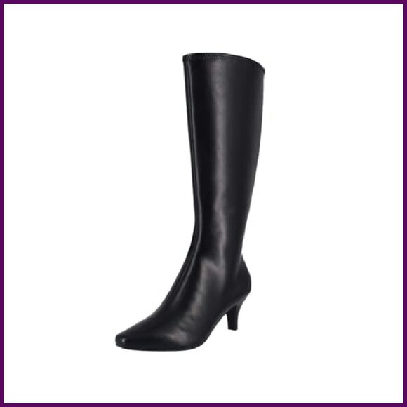 Knee-High Boots with Memory Foam, Wide Width, 2 1/4" Heel - Picture 2 of 7